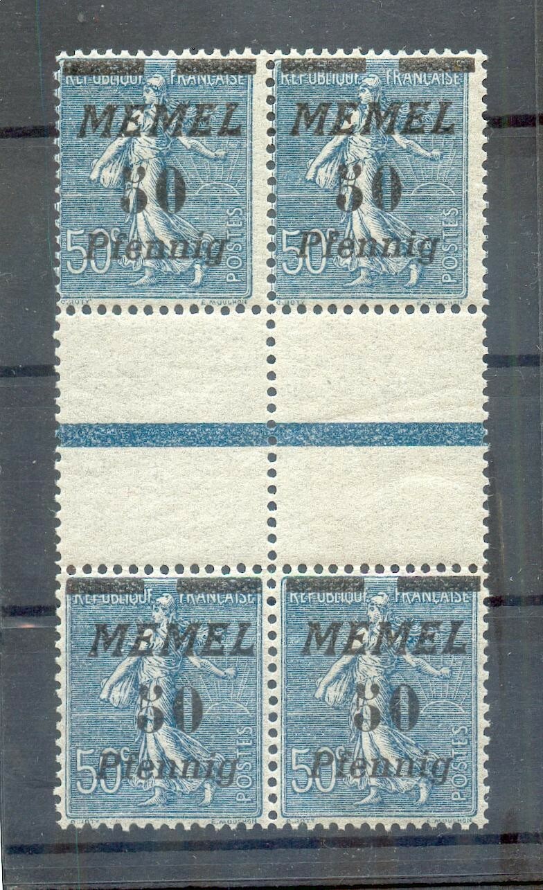 Memel 61ZS Pair** MNH Mint Never Hinged (R5095)