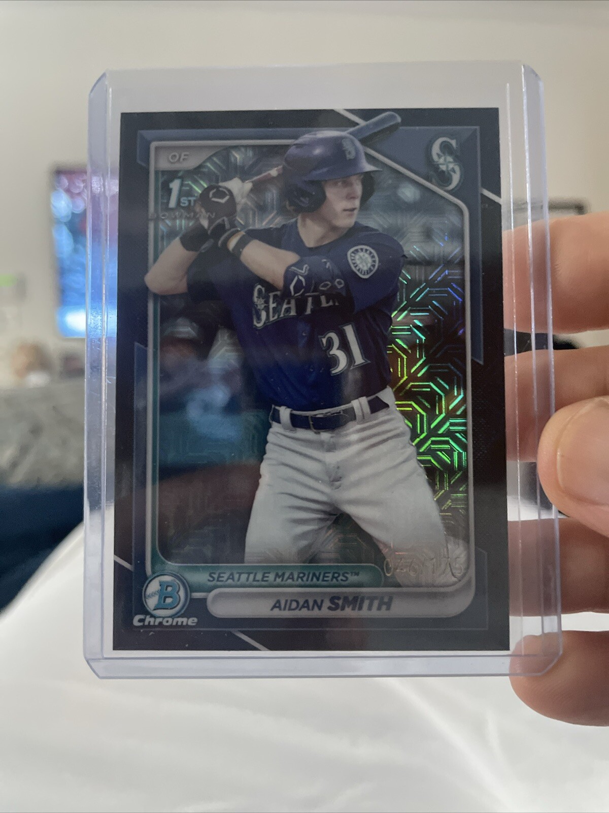 2024 Bowman - Chrome Prospects Navy Mega Refractor #BCP-45 Aidan Smith /175🔥📈