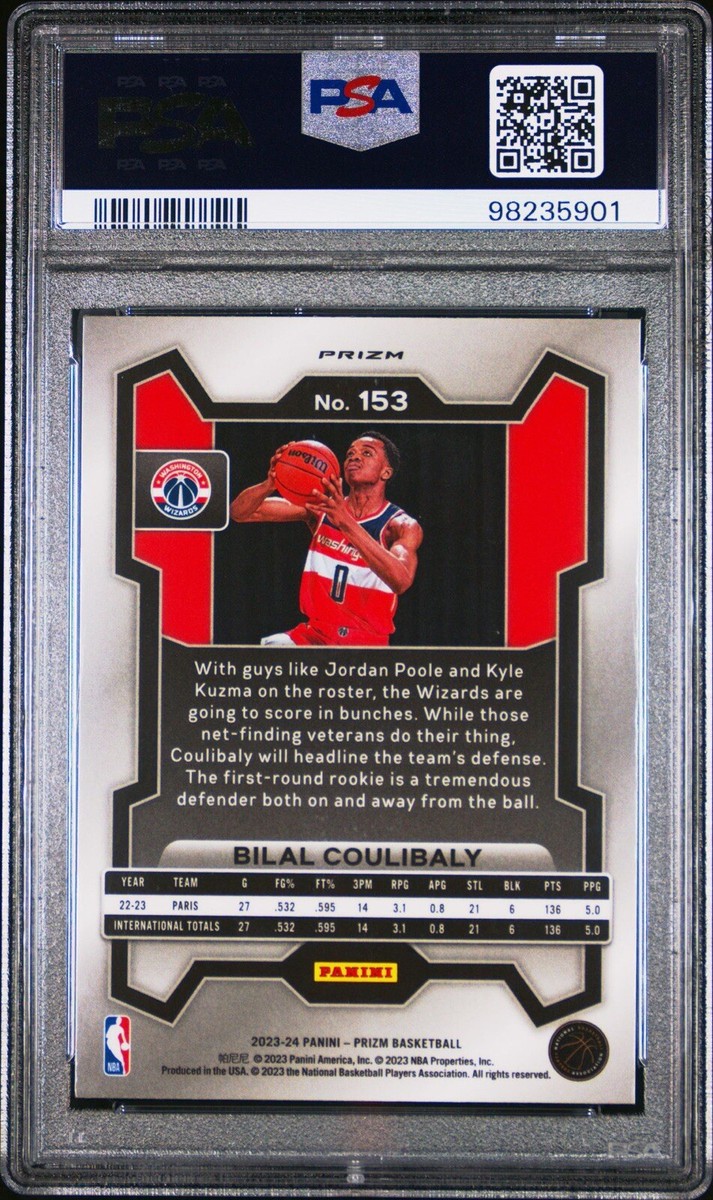 ?? 2023-24 PANINI PRIZM BILAL COULIBALY SILVER ROOKIE PSA? MINT 