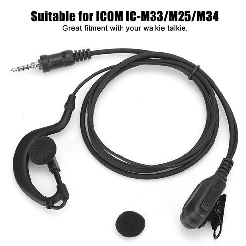 G-Shaped Walkie Talkie Headset Waterproof Earpiece for ICOM IC-M33 M25 M34 Radio - Zdjęcie 2 z 11