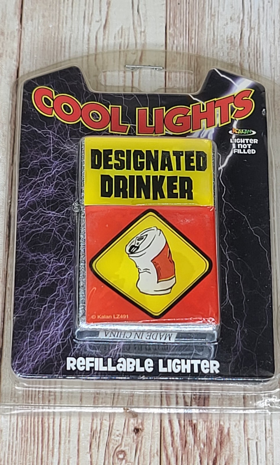 Designated Drinker Refillable Cool Lights Lighter