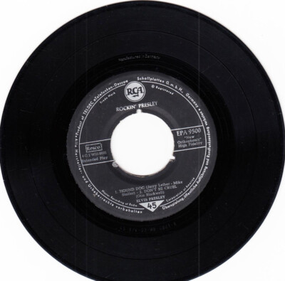 Vinyl EP Single:  Elvis Presley - Hound Dog/Don't be cruel-I want you/Heartbreak