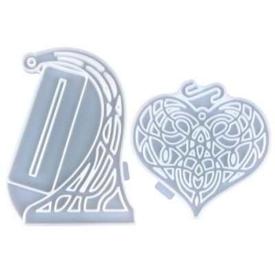 Heart Shaped Resin Molds Large Ornament Silicone Mold for Resin Casting DIYs