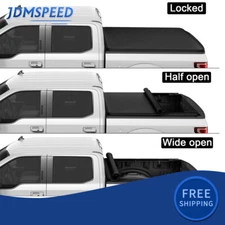 5.5 FT Bed Roll Up Soft Tonneau Cover Truck & Lamp On Top For Ford F-150 04-14