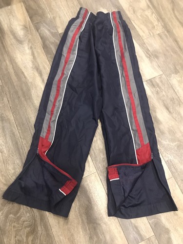 Jerzees Boys Size 6-7 Navy Windbreaker Pants W/Ankle Zippers. #337 - Picture 3 of 9