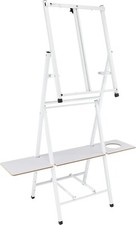 Bob Ross 2-in-1 Studio Easel Metal Four Legged Adjustable Tabletop Stand Shelf