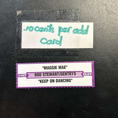 1 JUKEBOX TITLE STRIP Rod Stewart Maggie May The Gentrys Keep On Dancing mae