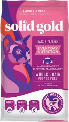 Solid Gold Indoor Cat Food - Real 4 Pound (Pack of 1), Lamb & Brown Rice 