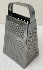 Vintage Steel Box Cheese Grater Vegetable Shredder,  4 Sides w/5 Grates, Sweden