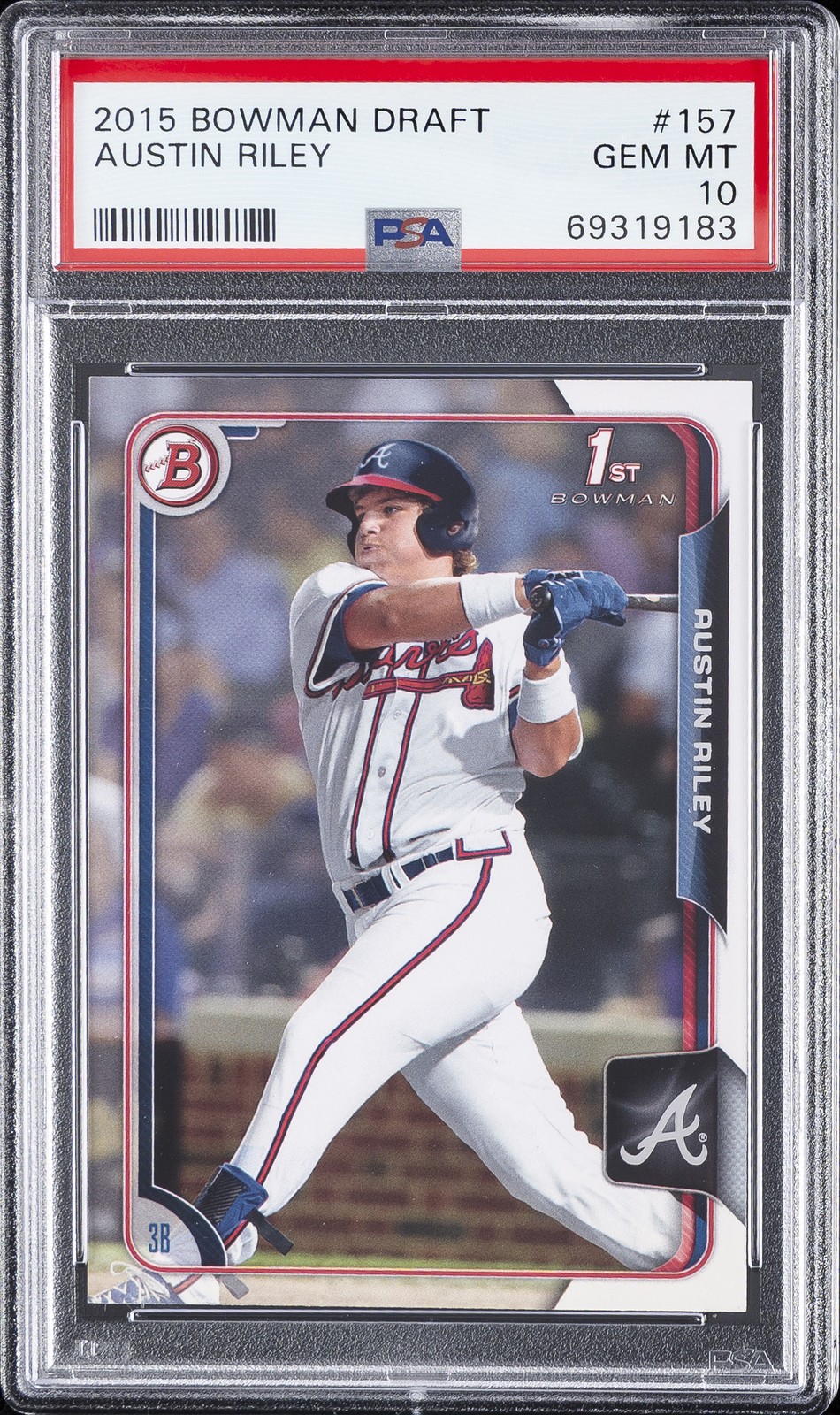 2015 BOWMAN DRAFT #157 AUSTIN RILEY PSA 10