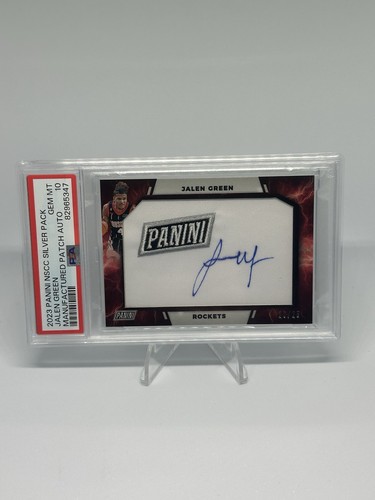 2023 Panini NSCC Silver Pack Manufactured Patch Auto SP #/25 Jalen Green PSA 10 - Picture 1 of 2