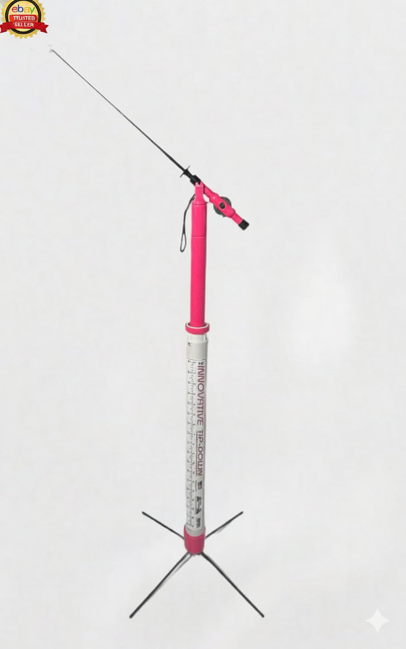Innovative Tip Down Ice Fishing Rod Reel Stand Tip Up Walleye Perch Crappie Pink