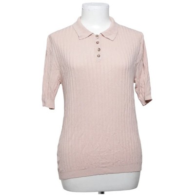 Mango Premium, Poloshirt, Größe: M, Beige, Einfarbig, Zopfstrick, Damen #hBY