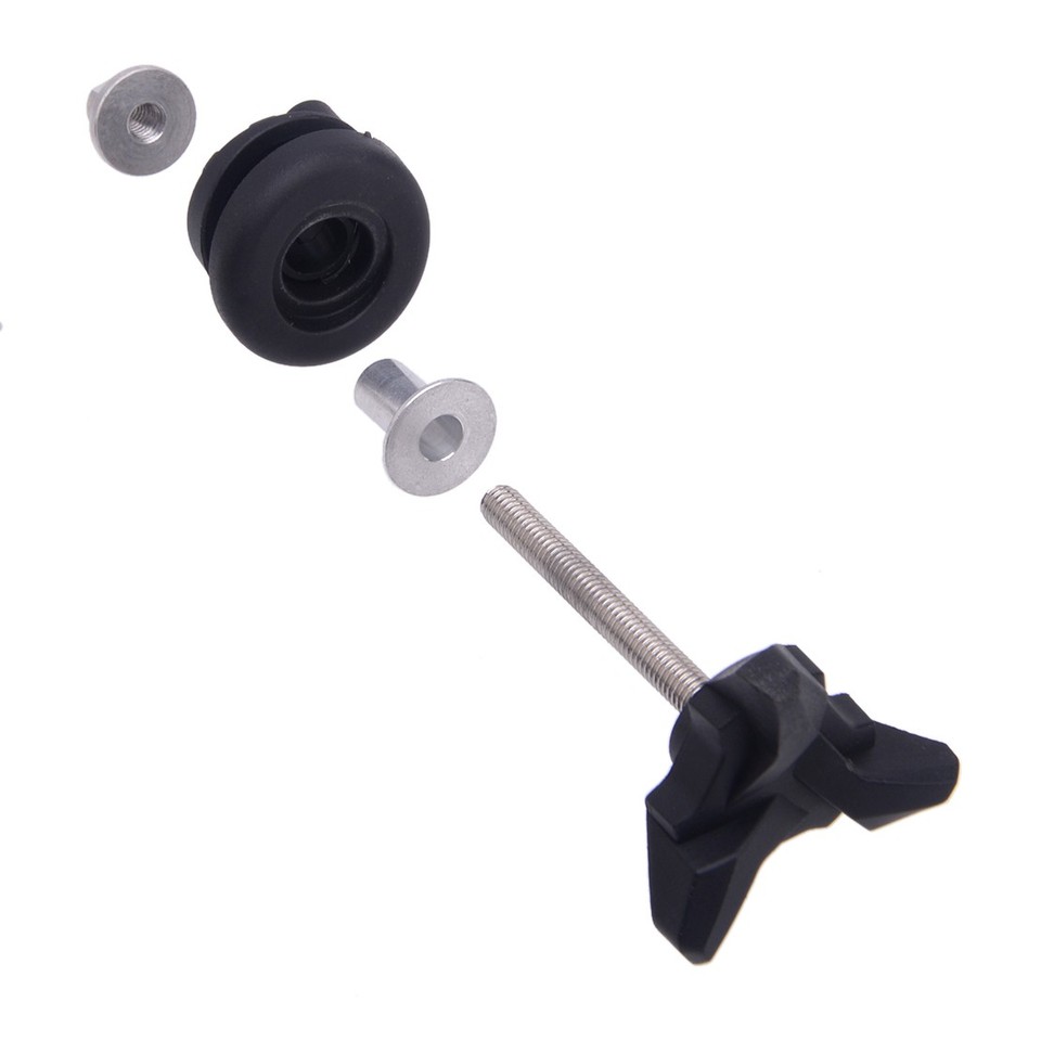 Boulons M5x16mm Universels Kit Vis Pare-brise Moto Universel M5x16mm - 10 Pièces Avec écrous Caoutchouc | Noir Accessoire Motocyclette