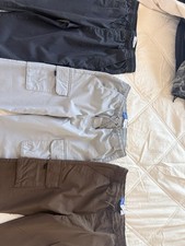 Lot of 3 Old Navy Boys XL 14-16 Tech Taper Cargo Pants Quick Dry Black Tan Brown
