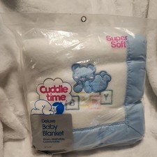 Cuddle Time Vintage Baby Crib Blanket 36x45" Bear Dreams New SEALED