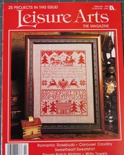 LEISURE ARTS The Magazine Cross Stitch Crochet Knit Crafts February 1993