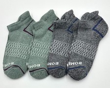 BOMBAS 4 pairs Men's honeycomb Cushion Ankle Socks 2 Colors Mix Size Large