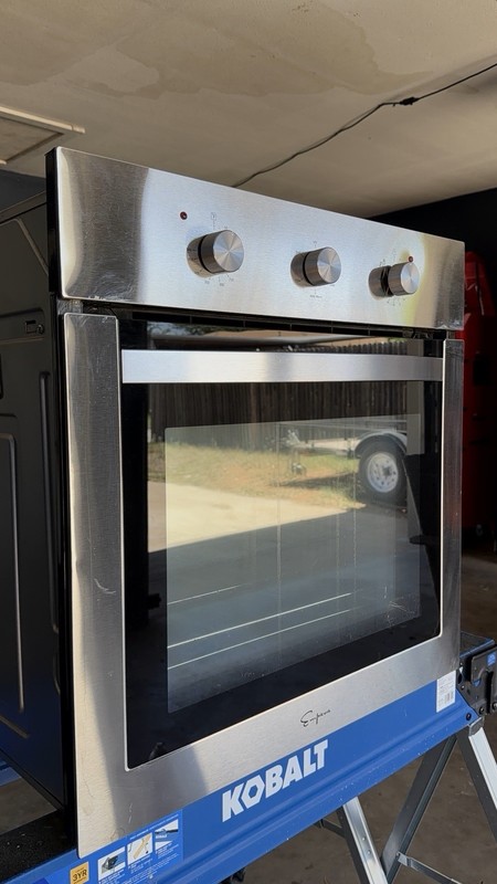 Empava 24" Built-In Single Electric Wall Oven 240V 2000W Knob SS/Black