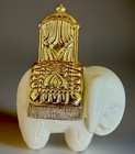 Avon Vintage 1970s Royal Elephant 1.5 fl oz Milk Glass Perfume Bottle with Box — photo 1