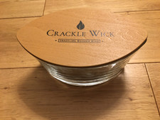 Pot à bougie vide en verre à mèche craquelée