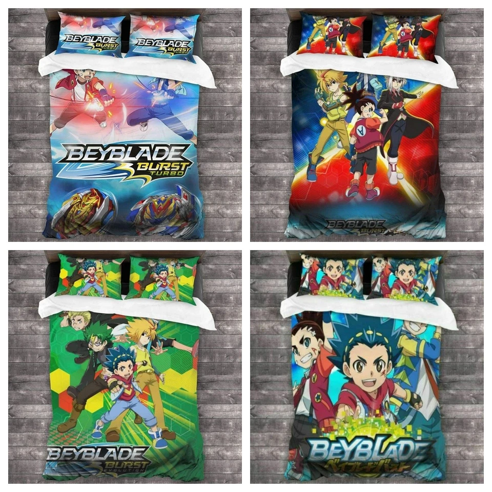 Kids Beyblade Burst Bedding Set Modern Duvet Cover Single Double King Pillowcase