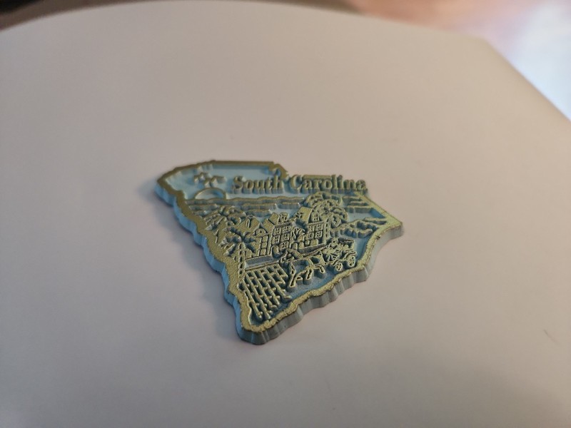 Vintage South Carolina Souvenir Refrigerator Magnet