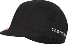 Image of Castelli Logo Cycling Cap Black Road Hat Mens Womens