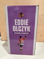 Eddie Olczyk Chicago Blackhawks 10/27/19 SGA Hockey Fights Cancer Bobblehead New