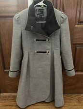 Rothschild Girls Gray Double-Breasted Peacoat Size 10 Lined Long Sleeve
