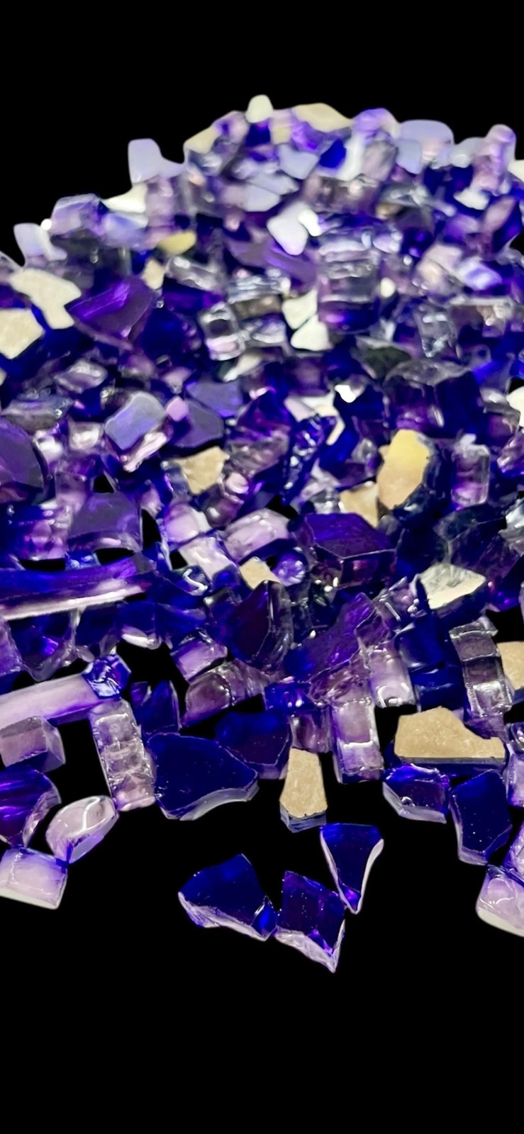 Purple Fire Glass 1/4” Thickness Reflective Fire Glass For Resin and Crafting