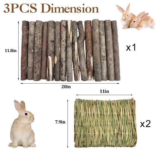 Bunny Extra Large Ladder Wooden Hamster Bridge Ladder Rodents Chewing/Climbin... - Picture 2 of 6