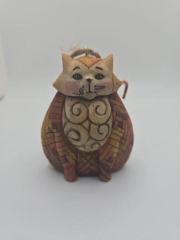 Jim Shore Enesco Heartwood Creek Elijah the Cat Figurine 2003 Fat Tabby