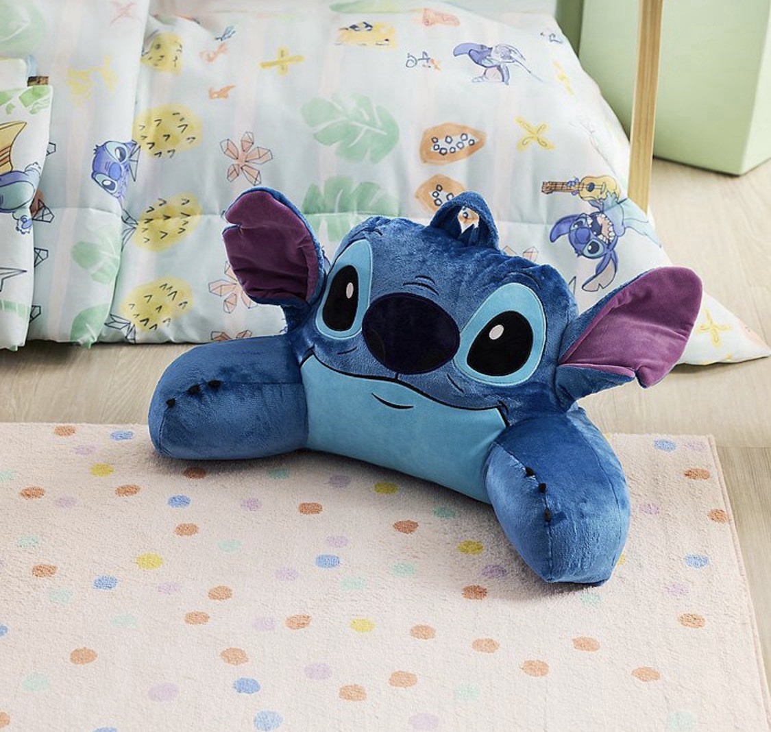 NWT STITCH Face Faux Fur Backrest Pillow 25x15  The Big One