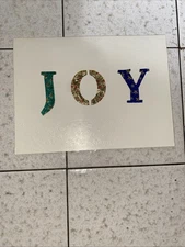 Lot Of 17 Burgoyne Foil Cut Out “JOY” Christmas Cards With Envelopes New READ!!!