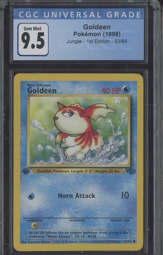 Goldeen (1st Edition) graded CGC 9.5 for sale on eBay