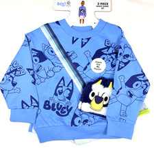 Bluey 2-piece Sweat Short Set with Crossbody Pouch Brand New with Tags