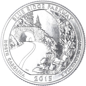 2015-S ***Parks ATB Quarter "Blue Ridge Parkway, NC" Gem DCAM*** +1 (BU) Bonus!