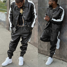 BRAYDEN LEATHER TRACK SUIT SWEATSUIT 100 REAL LEATHER FOR MEN