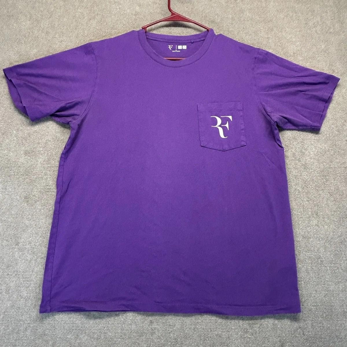 Tee-shirt Federer Uniqlo – Croix Suisse Bleu Pour Le Tennis En Coton/polyester Taille L