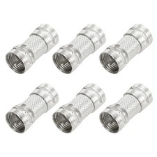 6 Pack RG6 Coaxial Cable Connector 20x10mm F Male to Male Adapter Nickel