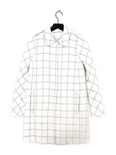 See By Chloé Women's Coat UK 8 Cream Wool with Cotton, Polyamide Overcoat