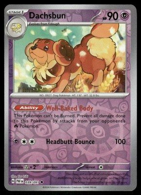 Dachsbun 039/091 - Paldean Fates - Reverse Holo Uncommon NM