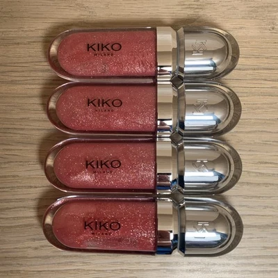 4 Stück Kiko Milano 3D Hydra Lipgloss 17 Pearly Mauve Schimmer Pink Make-up Neu - Bild 1 von 4