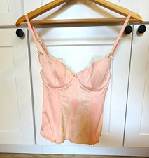 Jezebel Pink Lace Corset Bustier Top Polyester/Elastane Size M - C/D Cup L41173
