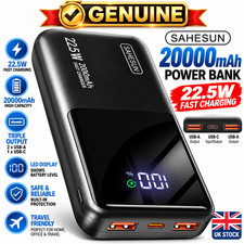 Genuine Power Bank 20000mAh PD20W 22.5W Fast Charging USB-C LCD Display