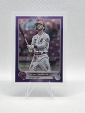 Topps 2022 Chrome Update Tyler Naquin Cincinnati Reds USC20 Purple Refractor