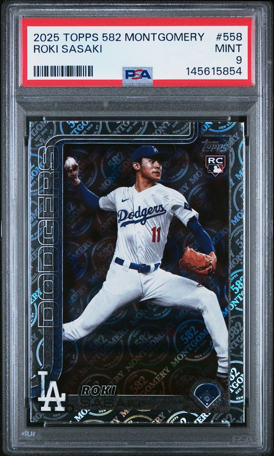 2025 TOPPS 582 MONTGOMERY SET #558 ROKI SASAKI PSA 9