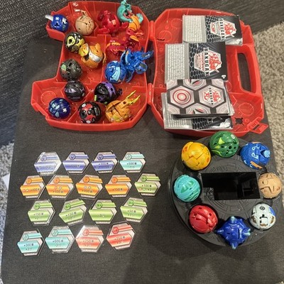 Bakugan Geogan Rising Lot Figures Cards BakuCores Rulebooks Case Arena Used