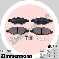 Zimmermann Bremsbelagsatz, Scheibenbremse 23597.180.1 FüR Peugeot CitroËN